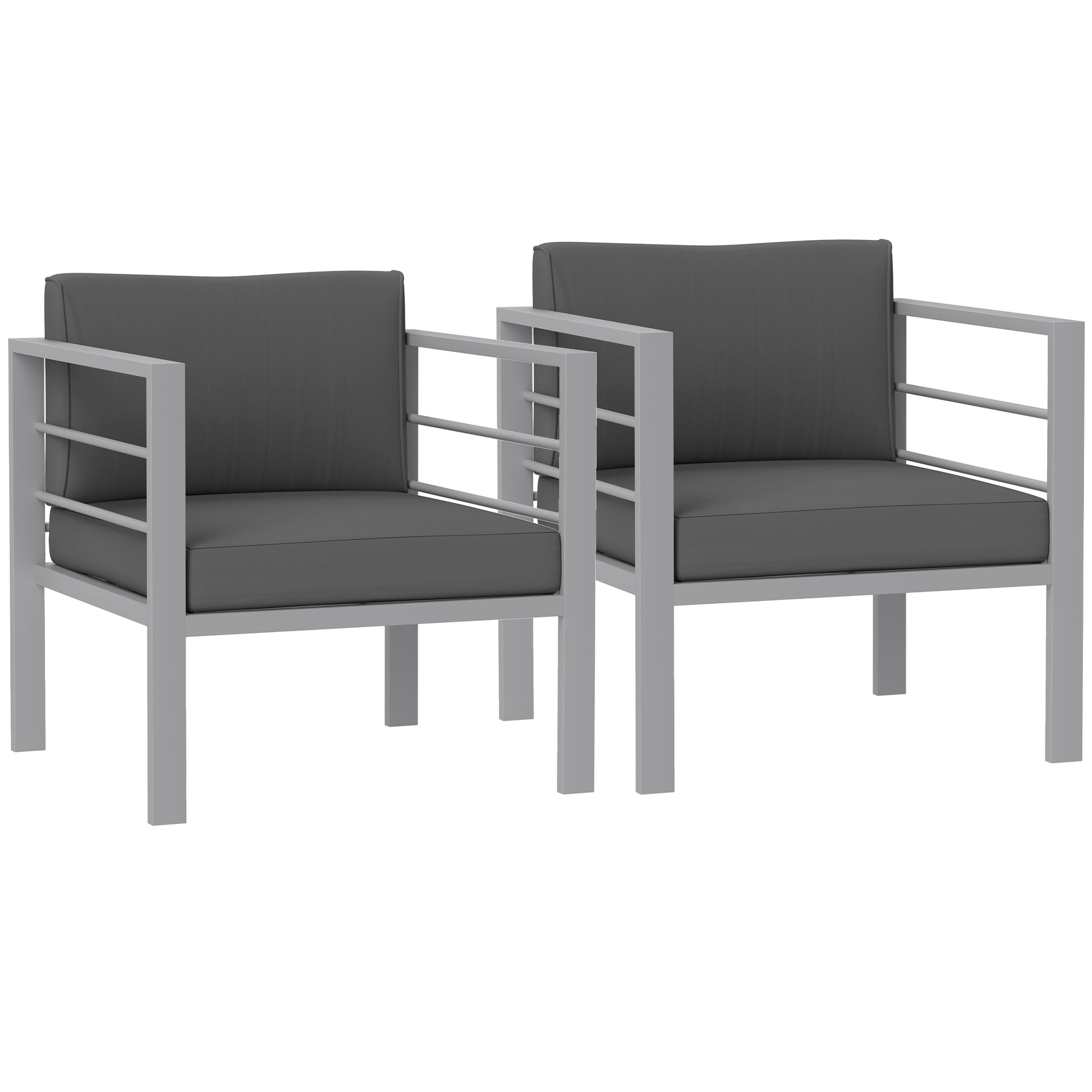 Garden Sofa Set of 2, All-Weather Garden Sofa Set
