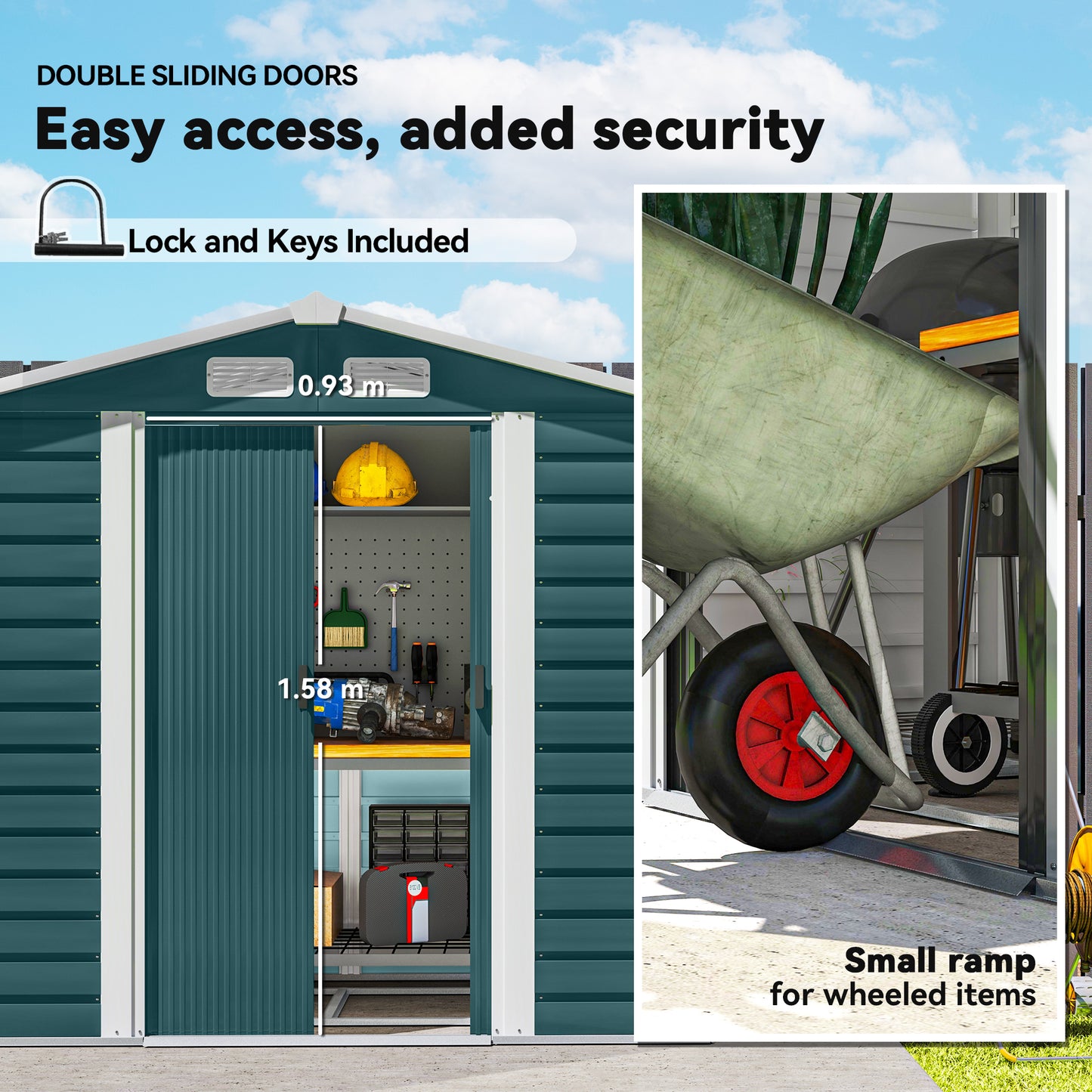 7 x 4ft Garden Shed, Easy to Assemble