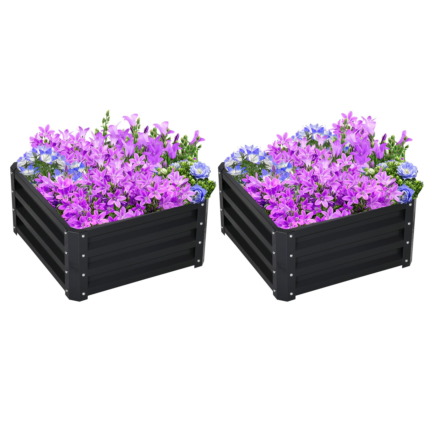 Set of Two 60 x 60cm Steel Planter Boxes