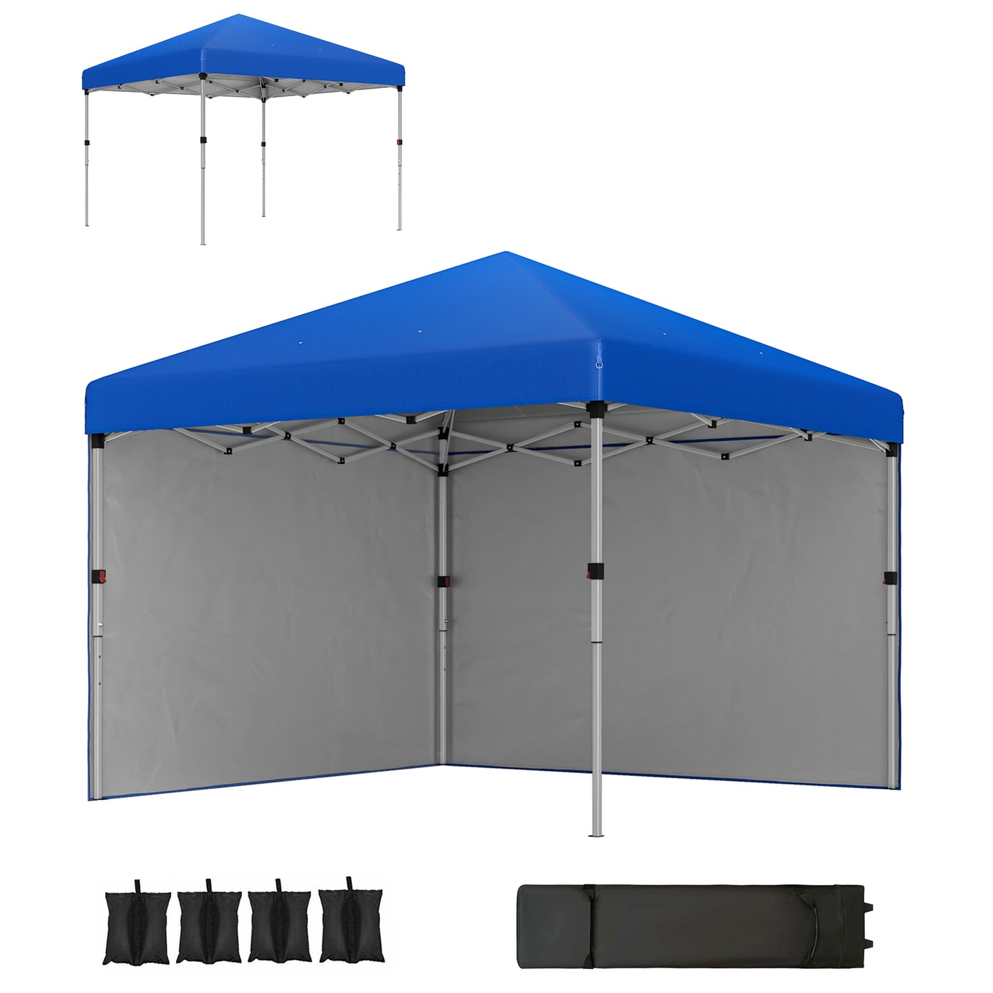 3 x 3 (M) Pop Up Gazebo, UPF 30+ with 2 Sidewalls