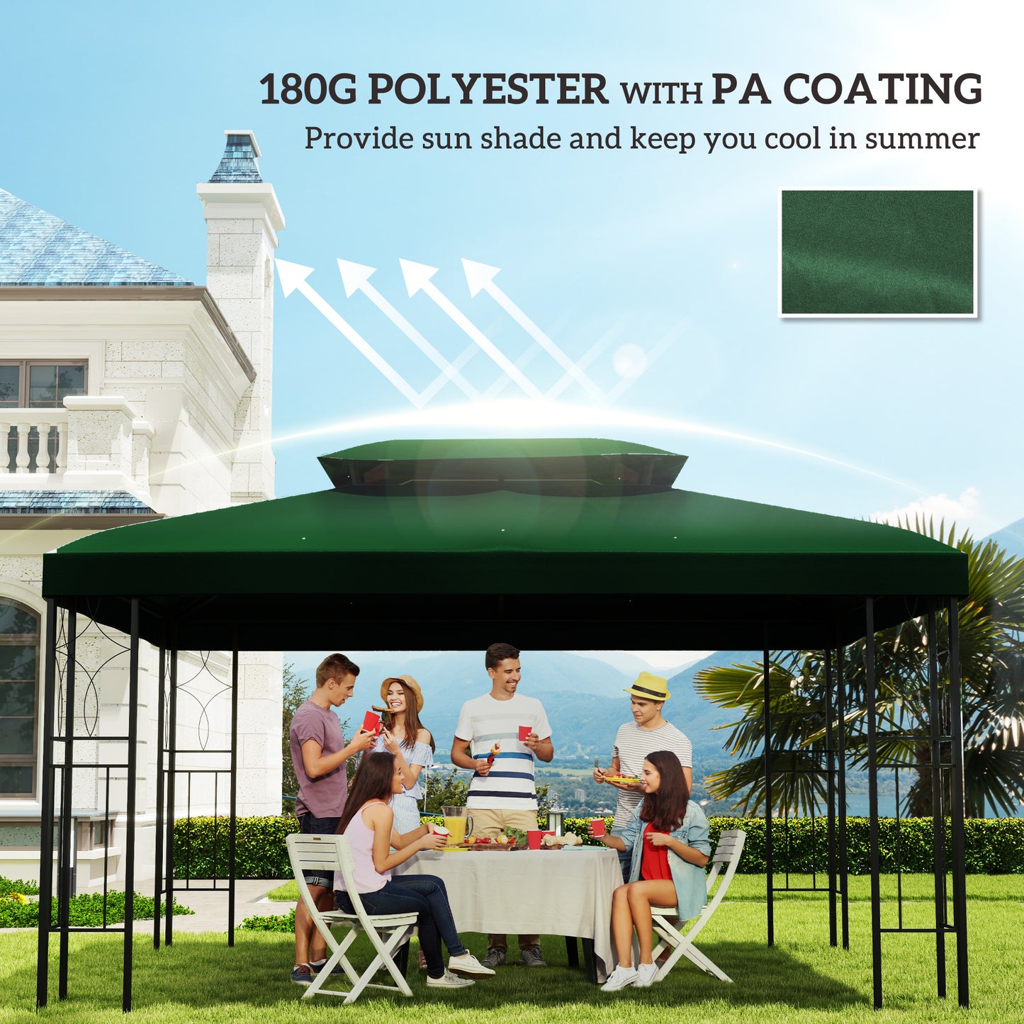 Gazebo Roof Replacement, for 3 x 4m Frames