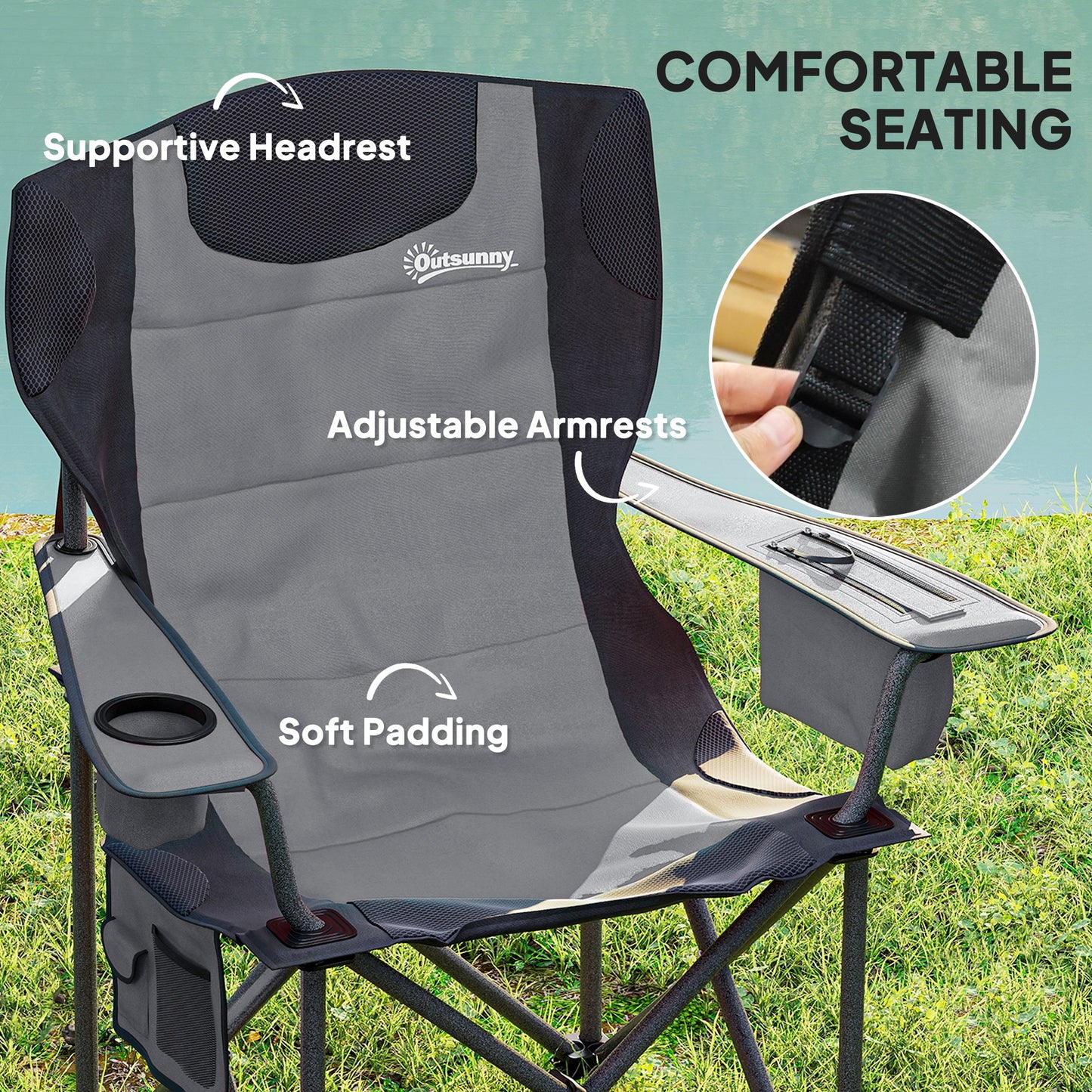 Set of 2 Folding Camping Chairs