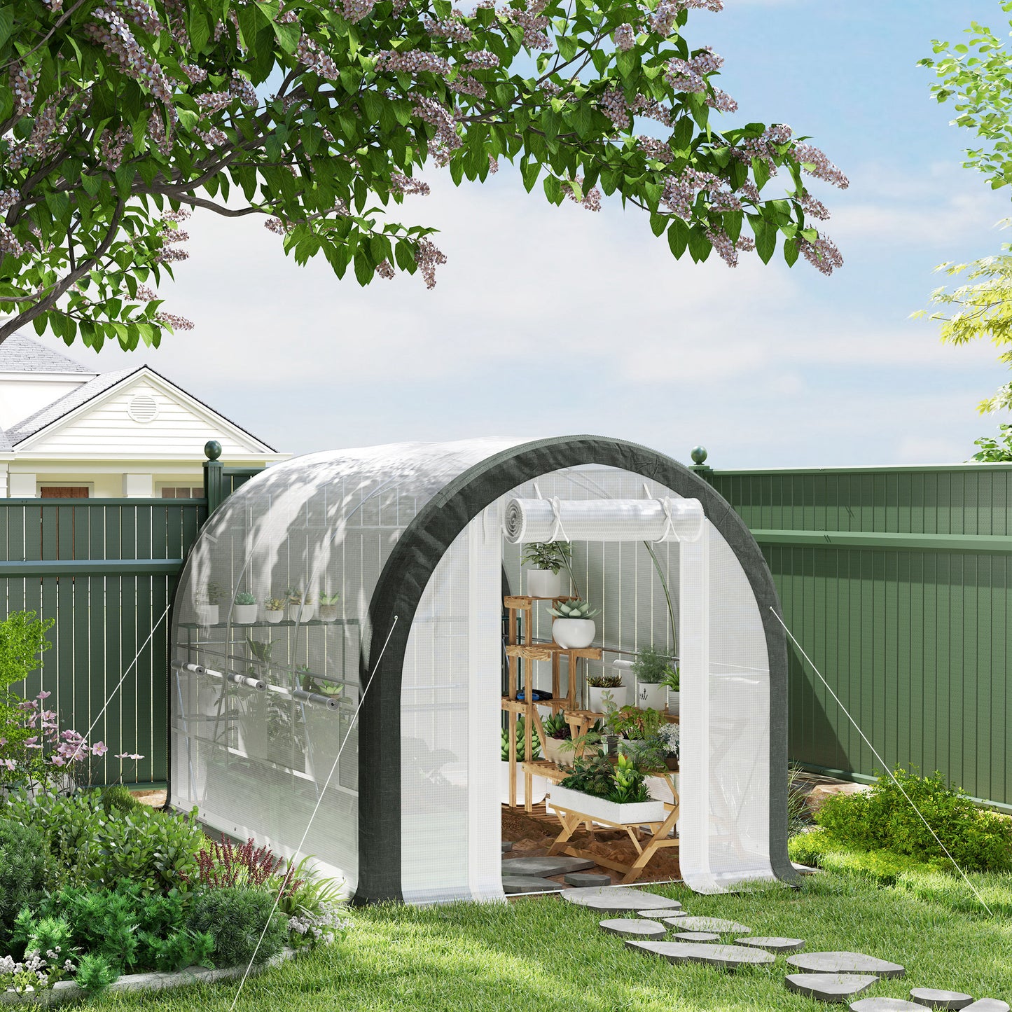 3 x 2(m) Walk-In Tunnel Greenhouse, with Accessories