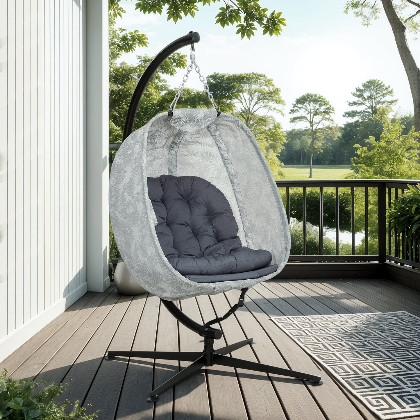 Hanging Egg Chair Outdoor Indoor Garden Swing Chair (4)