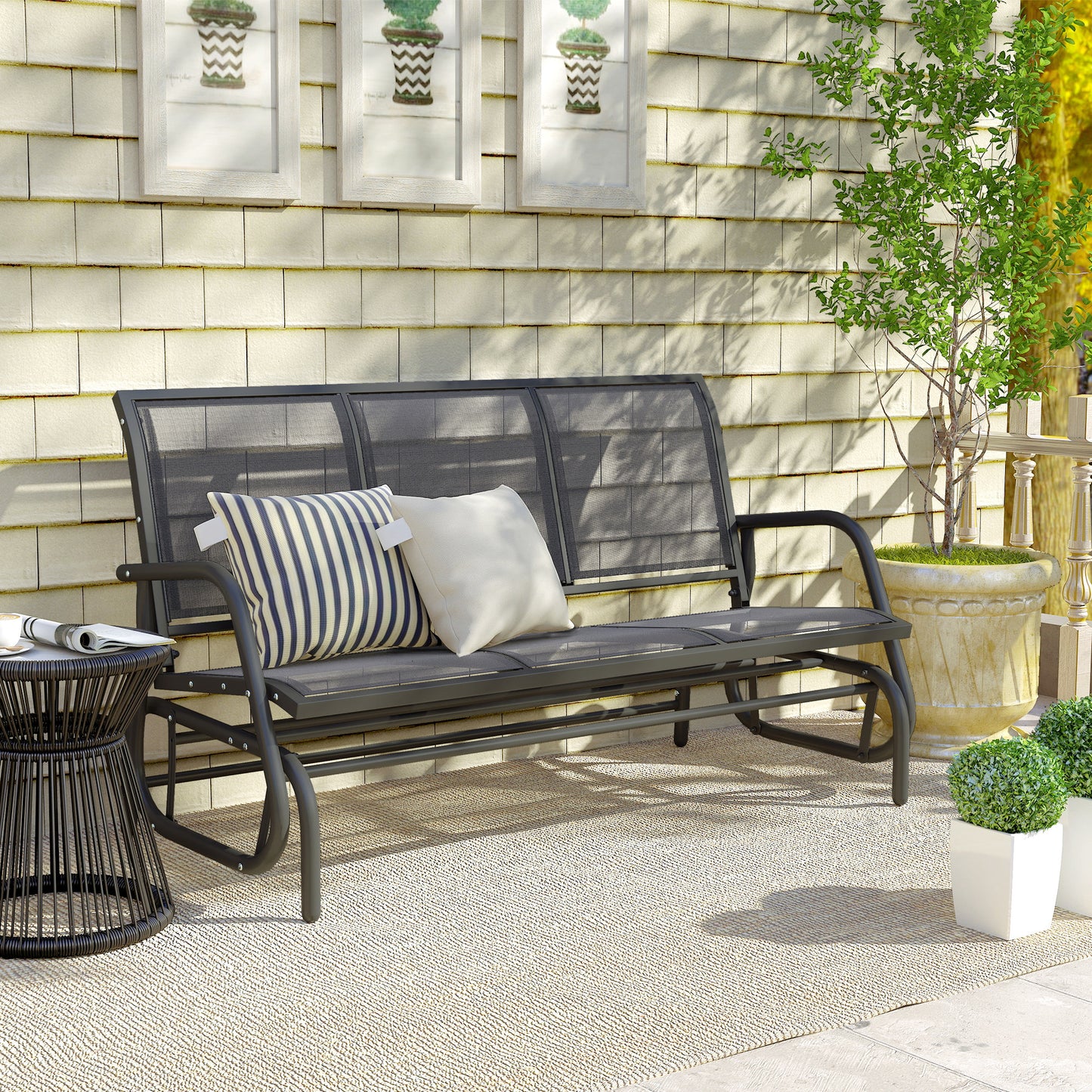 3-Seat Glider Rocking Chair