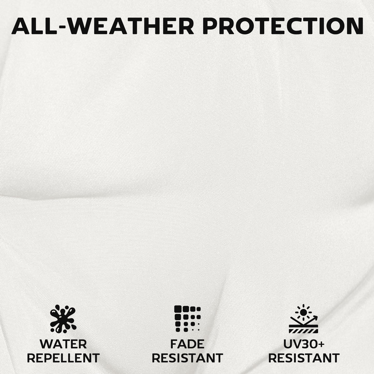 Outdoor Seat Cushions Set of 2 with Ties, Waterproof Garden Seat Pads