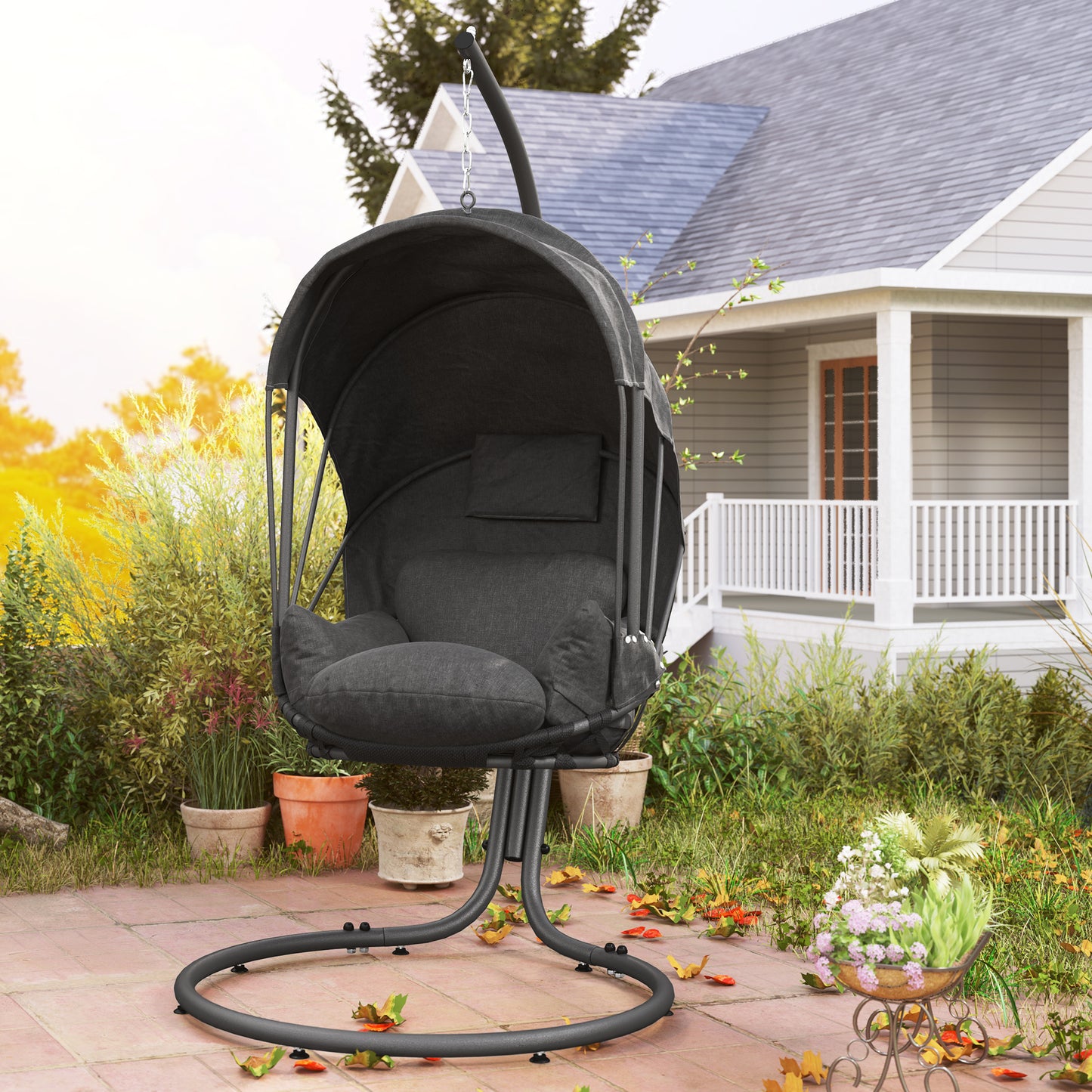 Hanging Egg Chair Swing Hammock Chair with Stand