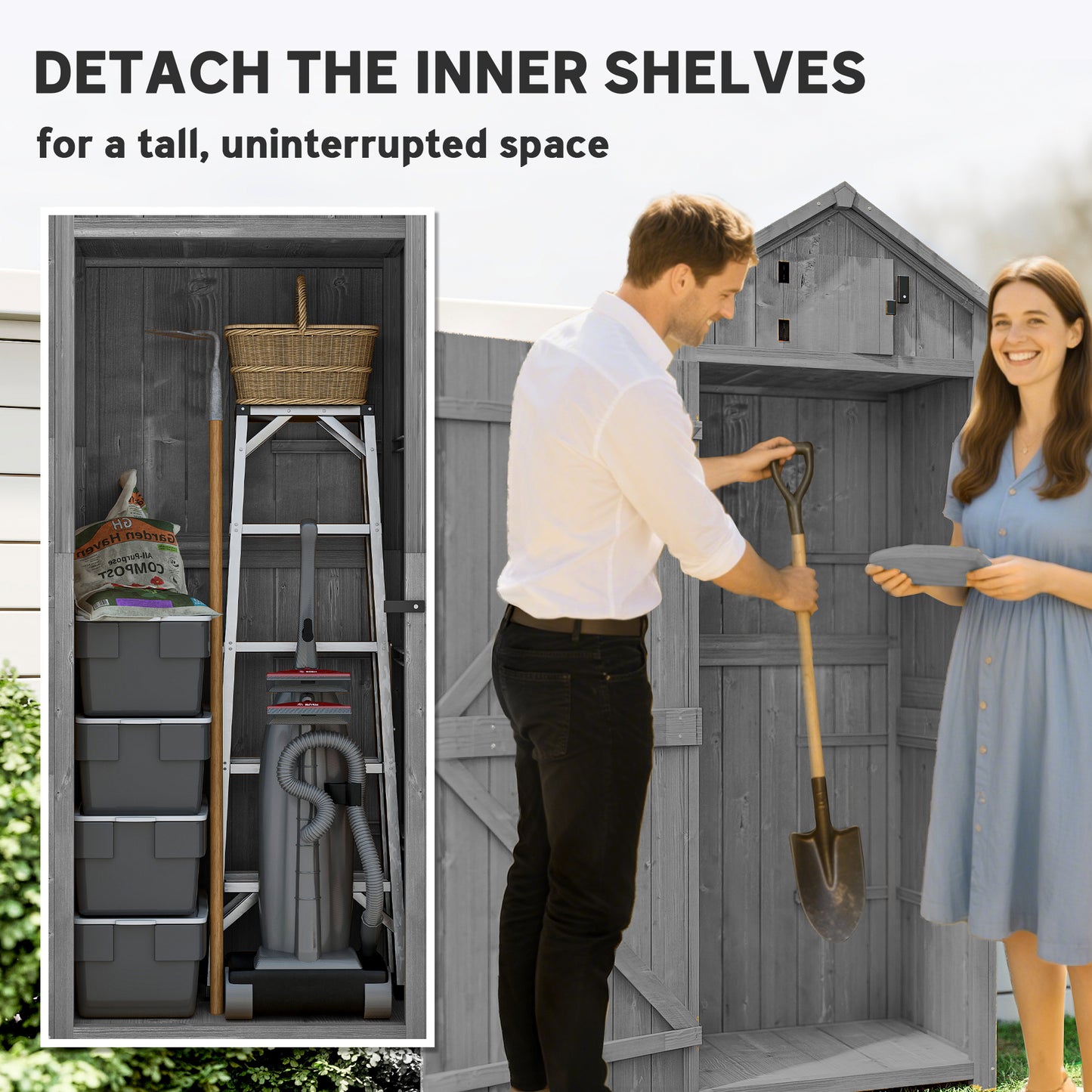 Wooden Garden Shed, Utility Outdoor Small Shed