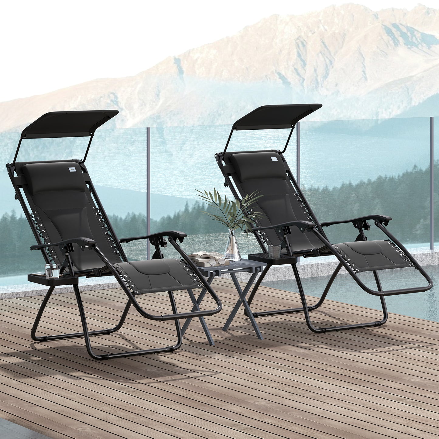 Zero Gravity Lounger Chair Set of 2