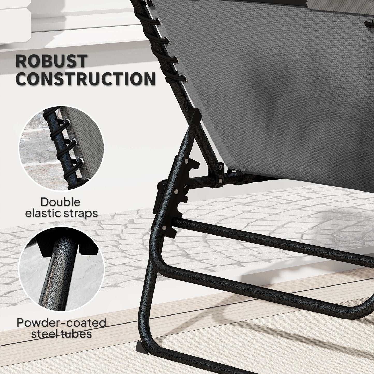 Set of Two Reclining Sun Loungers (4)