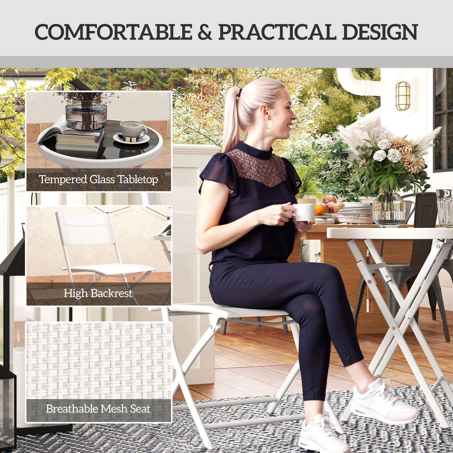 3 Pieces Outdoor Bistro Set (1)