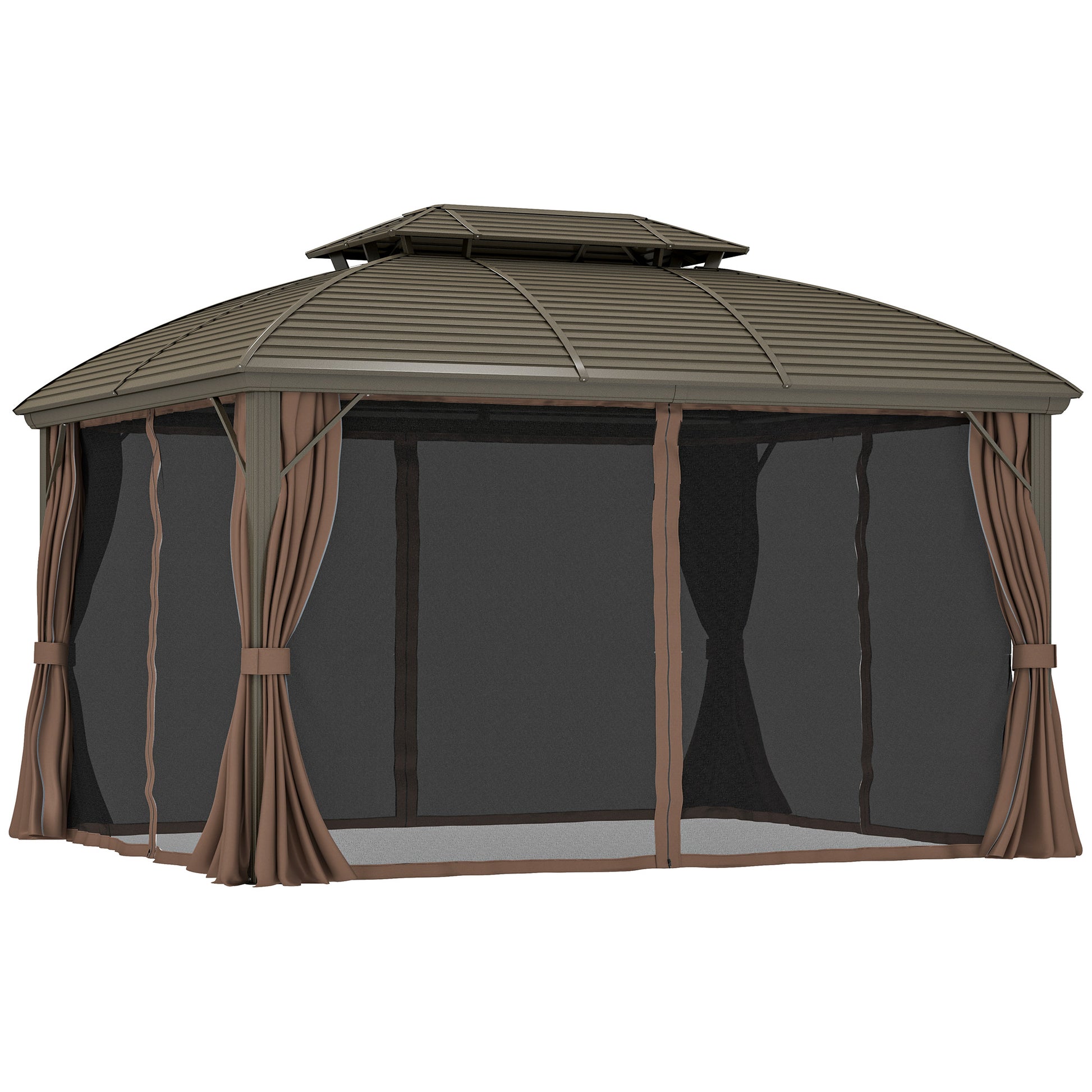 3.65 x 3(m) Hardtop Steel Gazebo Canopy with Aluminium Frame