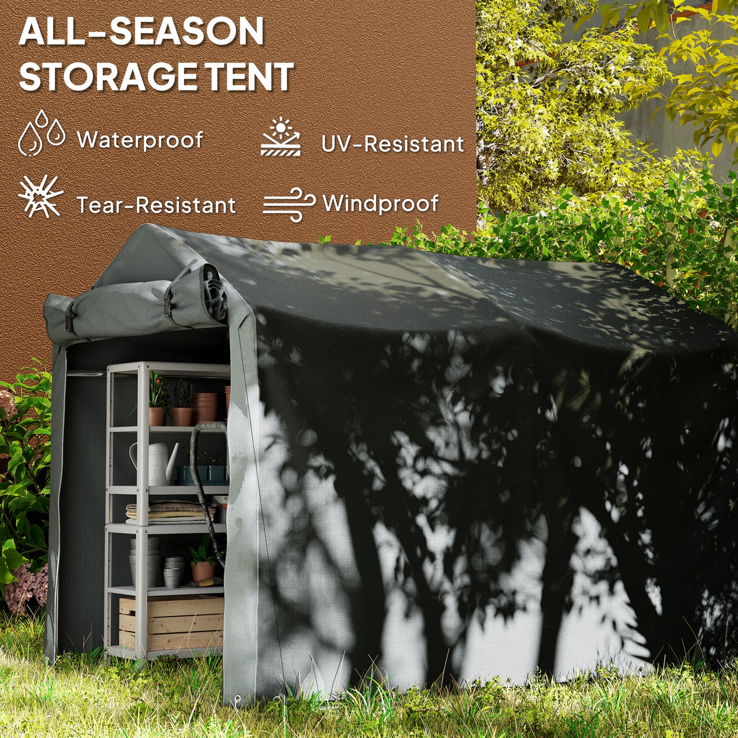 2.2 x 1.6 m Garden Storage Tent