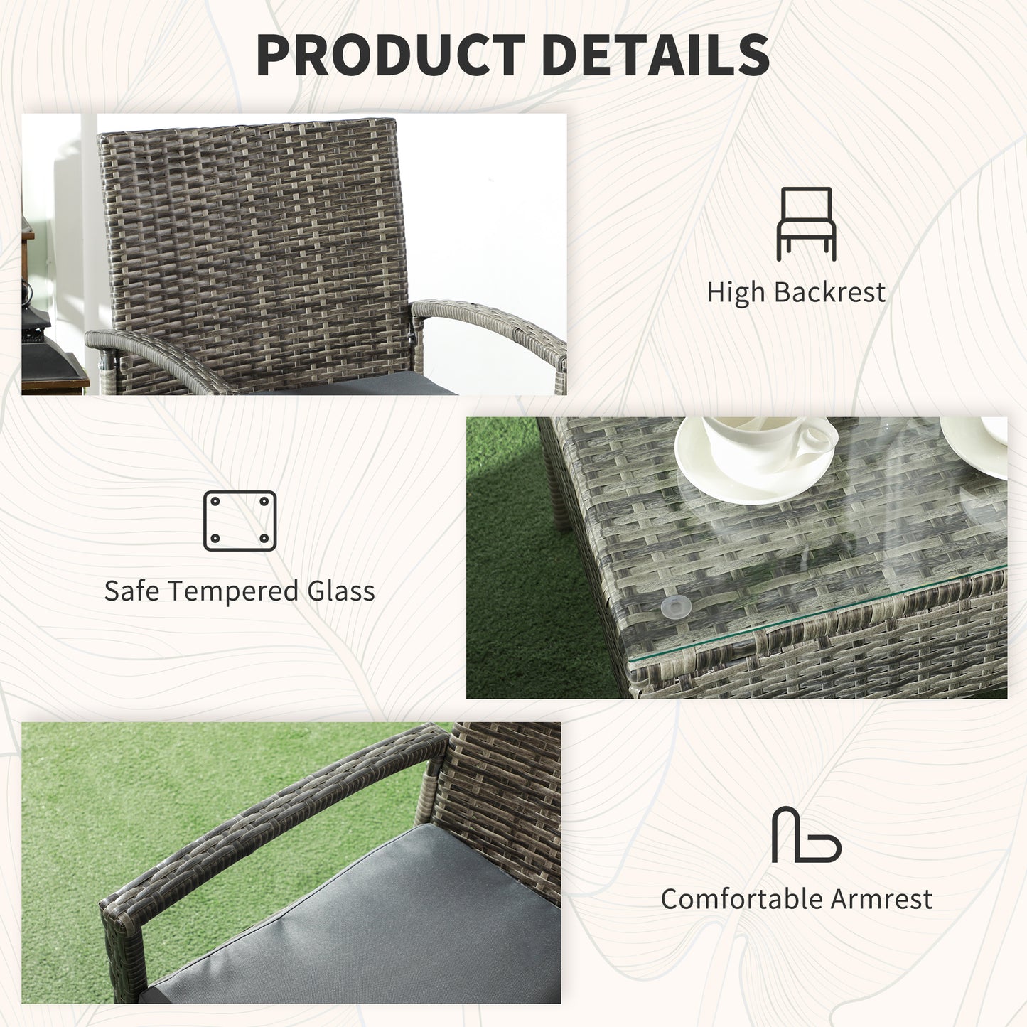 3 Pieces Rattan Bistro Set (5)