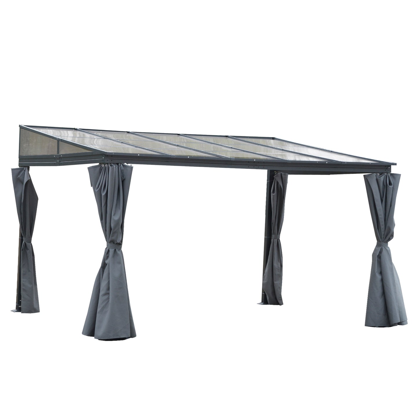 4 x 3(m) Outdoor Hardtop Gazebo with Curtains