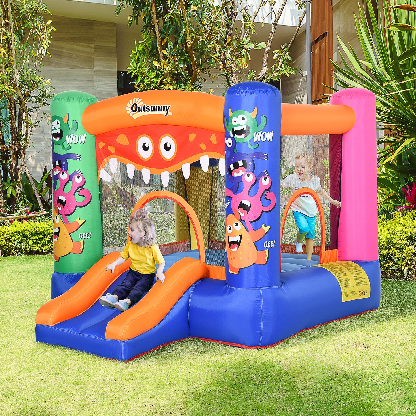 Bouncy Castle Inflatable Basket Trampoline Slide Monster Design 180