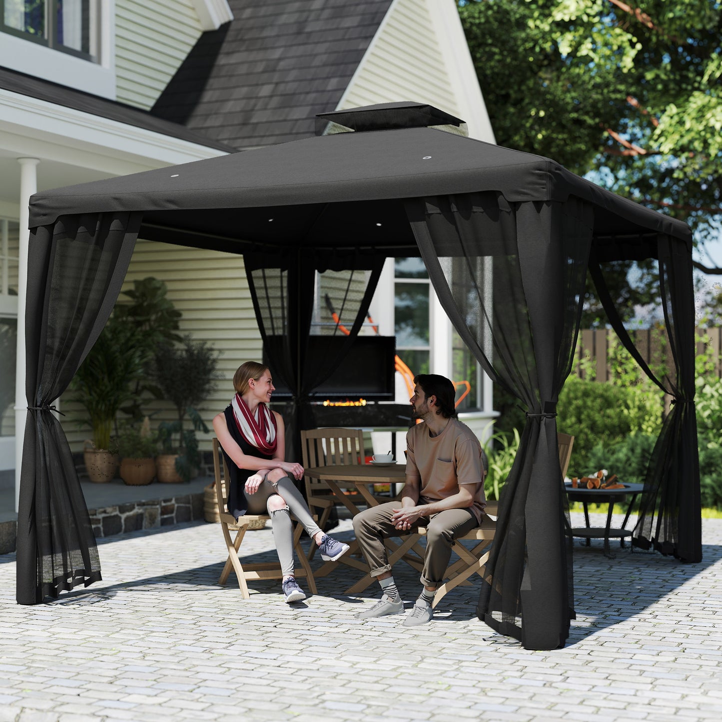 3 x 3 m Metal Gazebo, Garden Pavillion