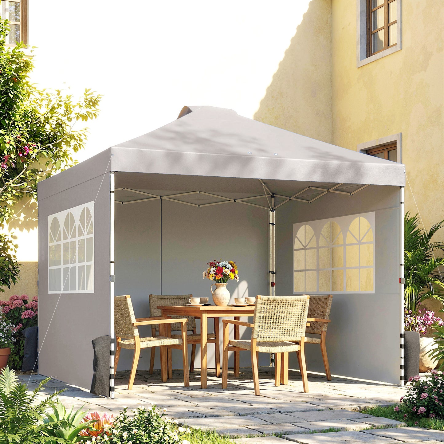 Pop Up Gazebo Waterproof Height Adjustable Canopy