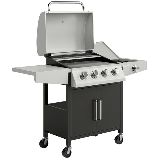 4+1 Burner Gas BBQ Grill with Side Burner