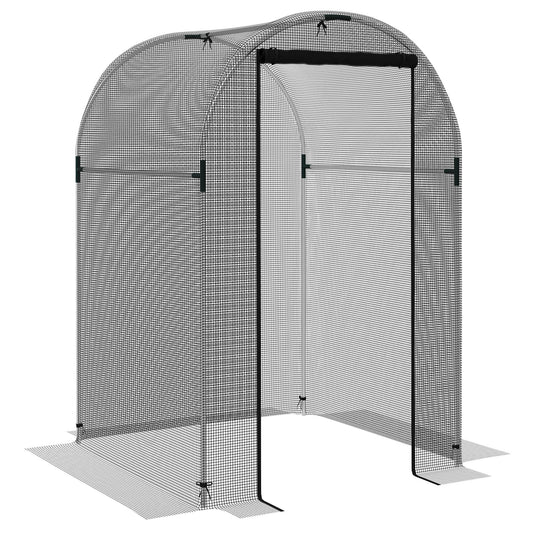 Galvanised Steel Fruit Cage, Plant Protection Tent with Zipped Door (1)