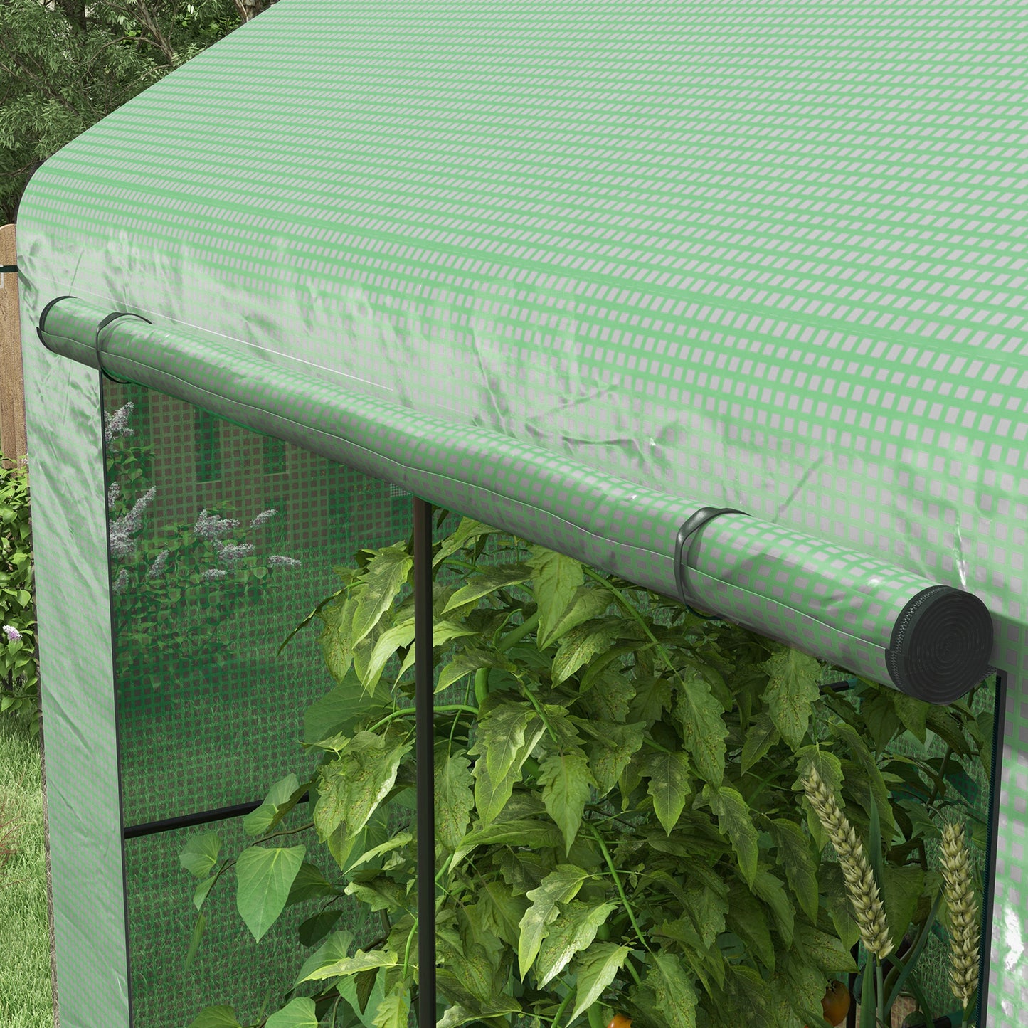 Greenhouse, Walk-in Garden Grow House with Roll-up Door