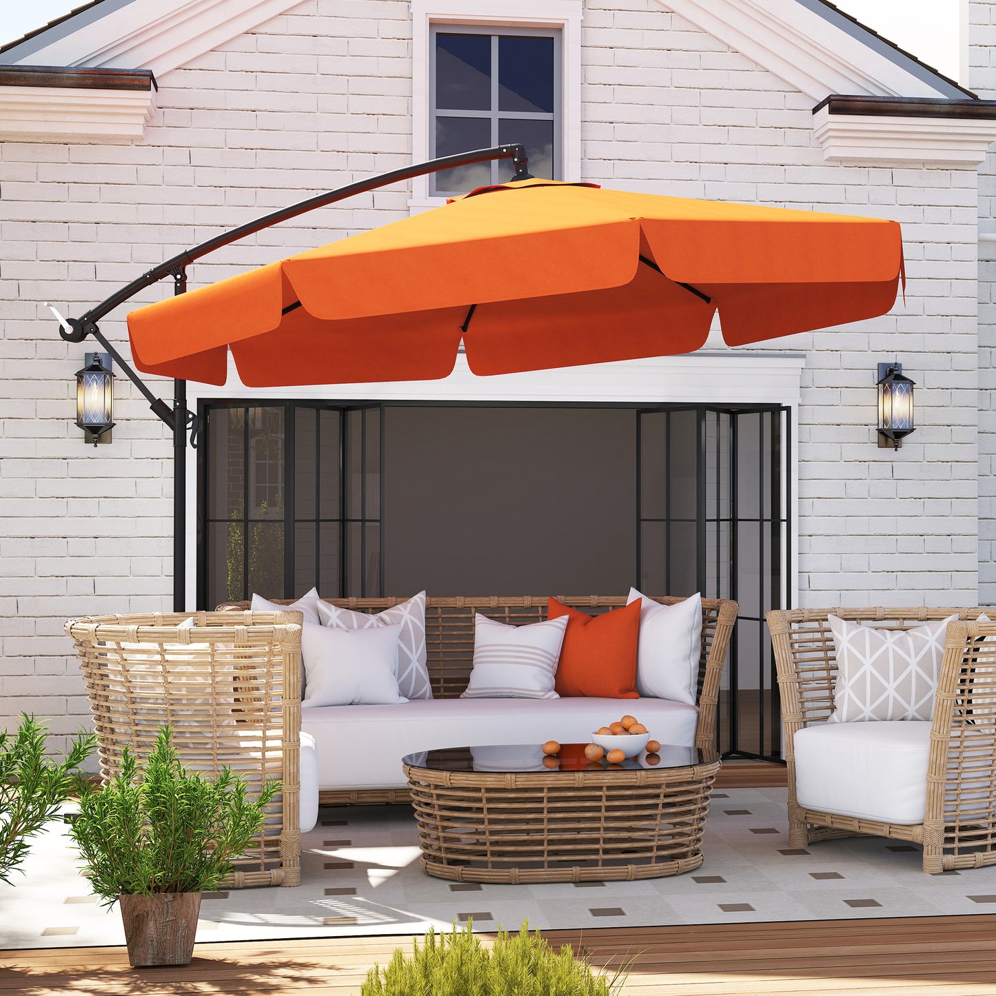 2.7m Garden Cantilever Banana Parasol