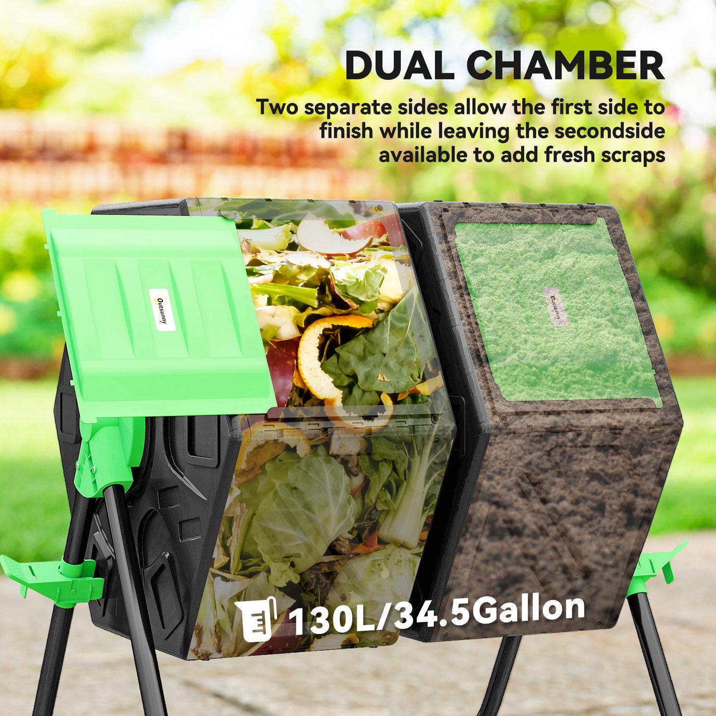 130L Double Chamber Composter