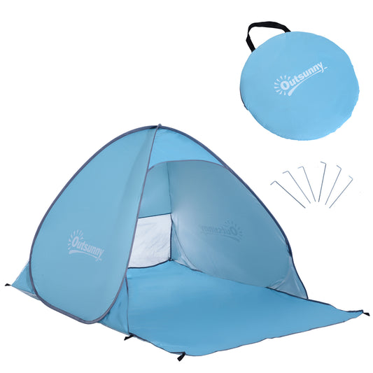 2-3 Person Pop up Beach Tent Hiking UV 30+ Protection Patio Sun
