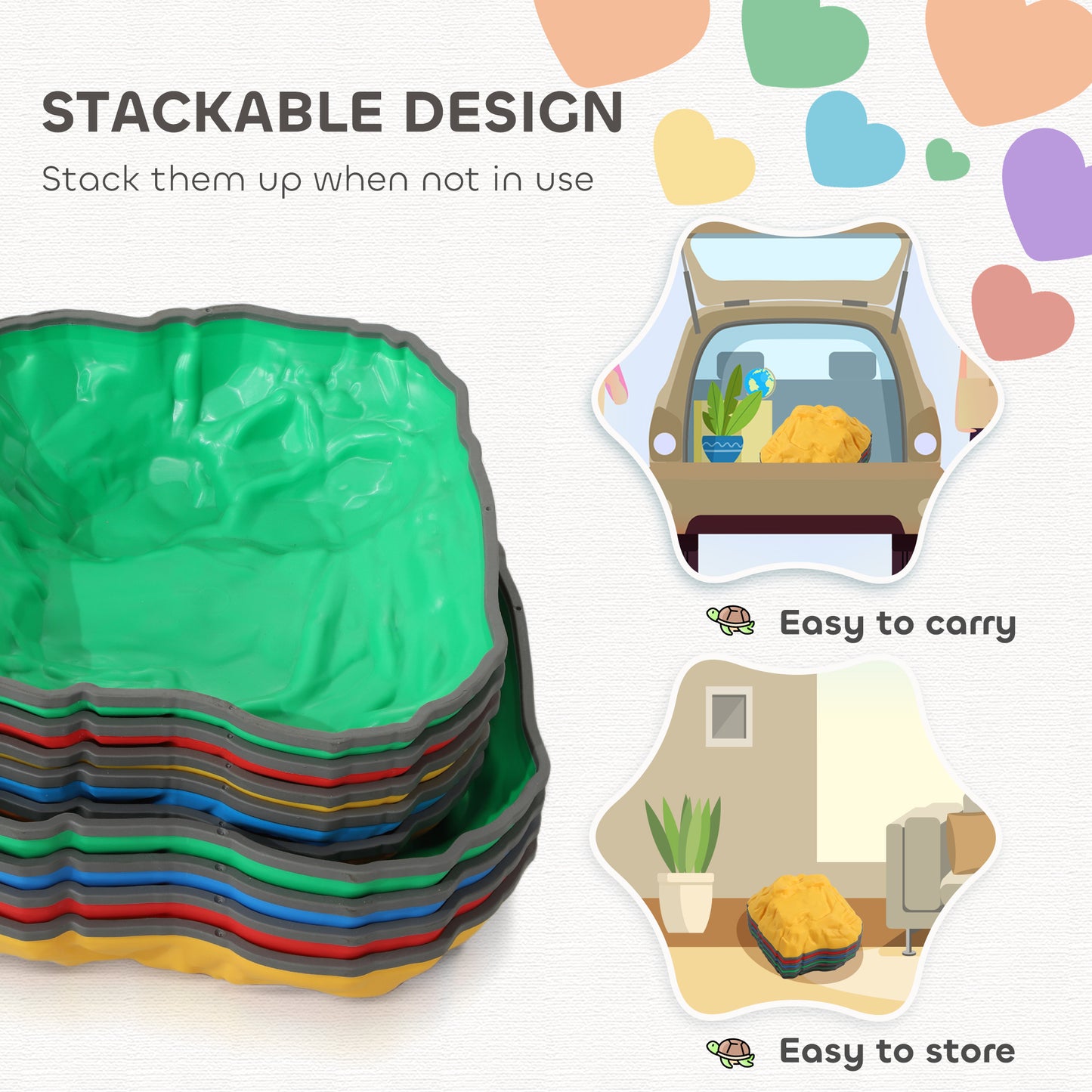 Balance Stepping Stones for Kids with Non-Slip Bottom