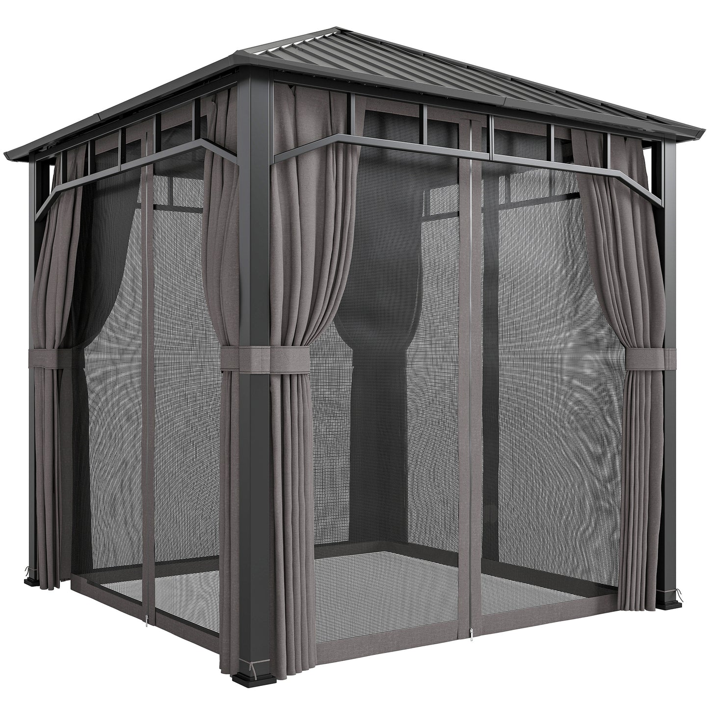 2.5 x 2.5 m Hardtop Gazebo with Galvanised Steel Roof