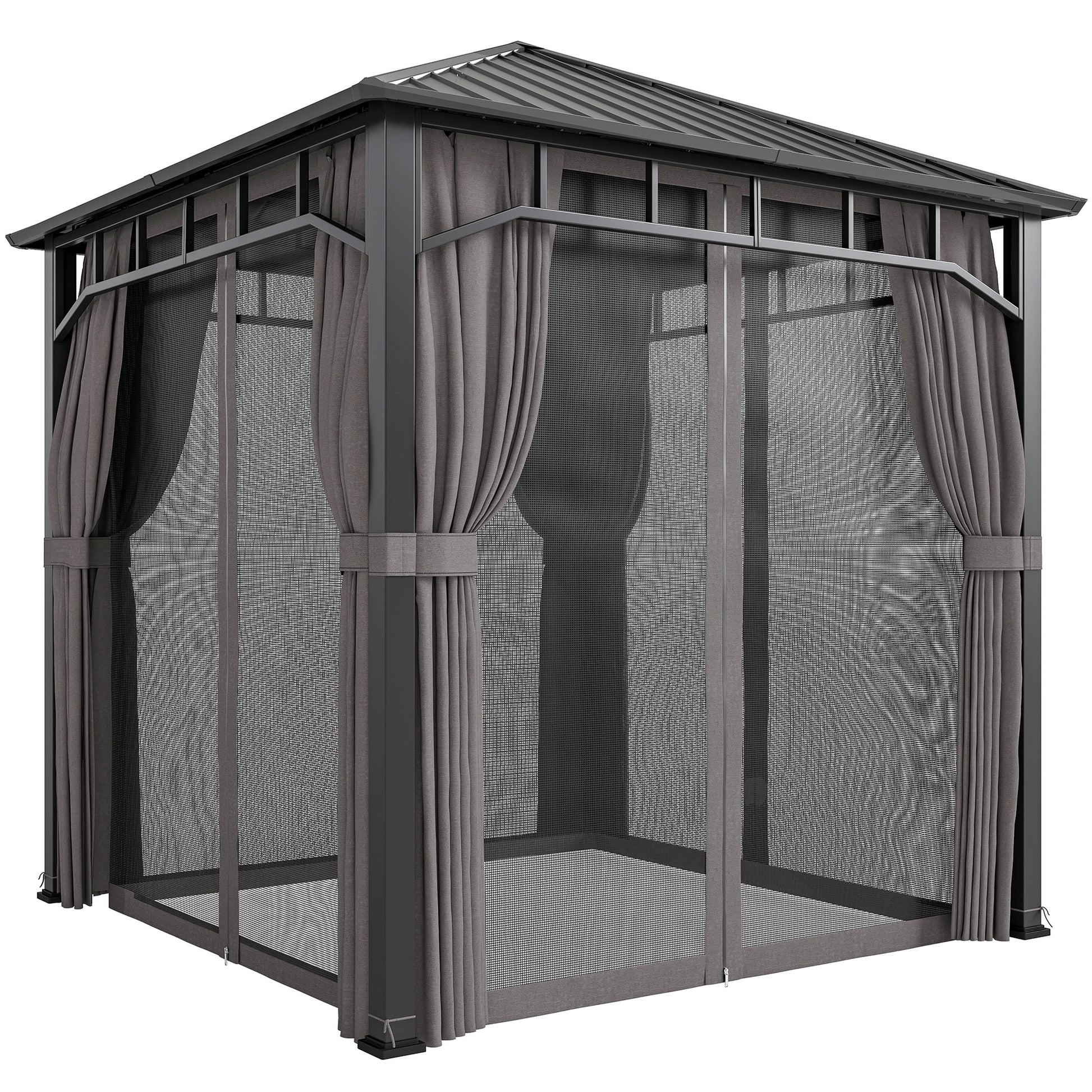 2.5 x 2.5 m Hardtop Gazebo with Galvanised Steel Roof
