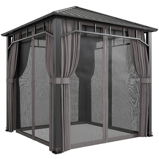 2.5 x 2.5 m Hardtop Gazebo with Galvanised Steel Roof
