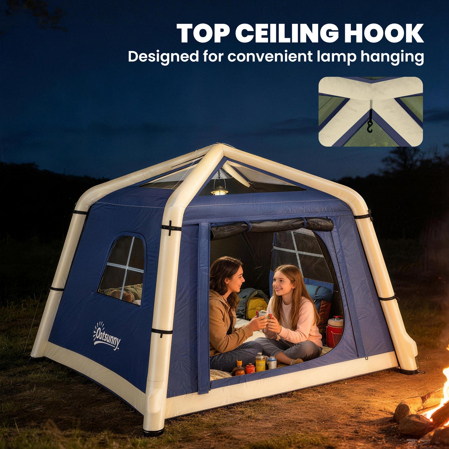 Inflatable Camping Tent w/ Hand Pump (1)