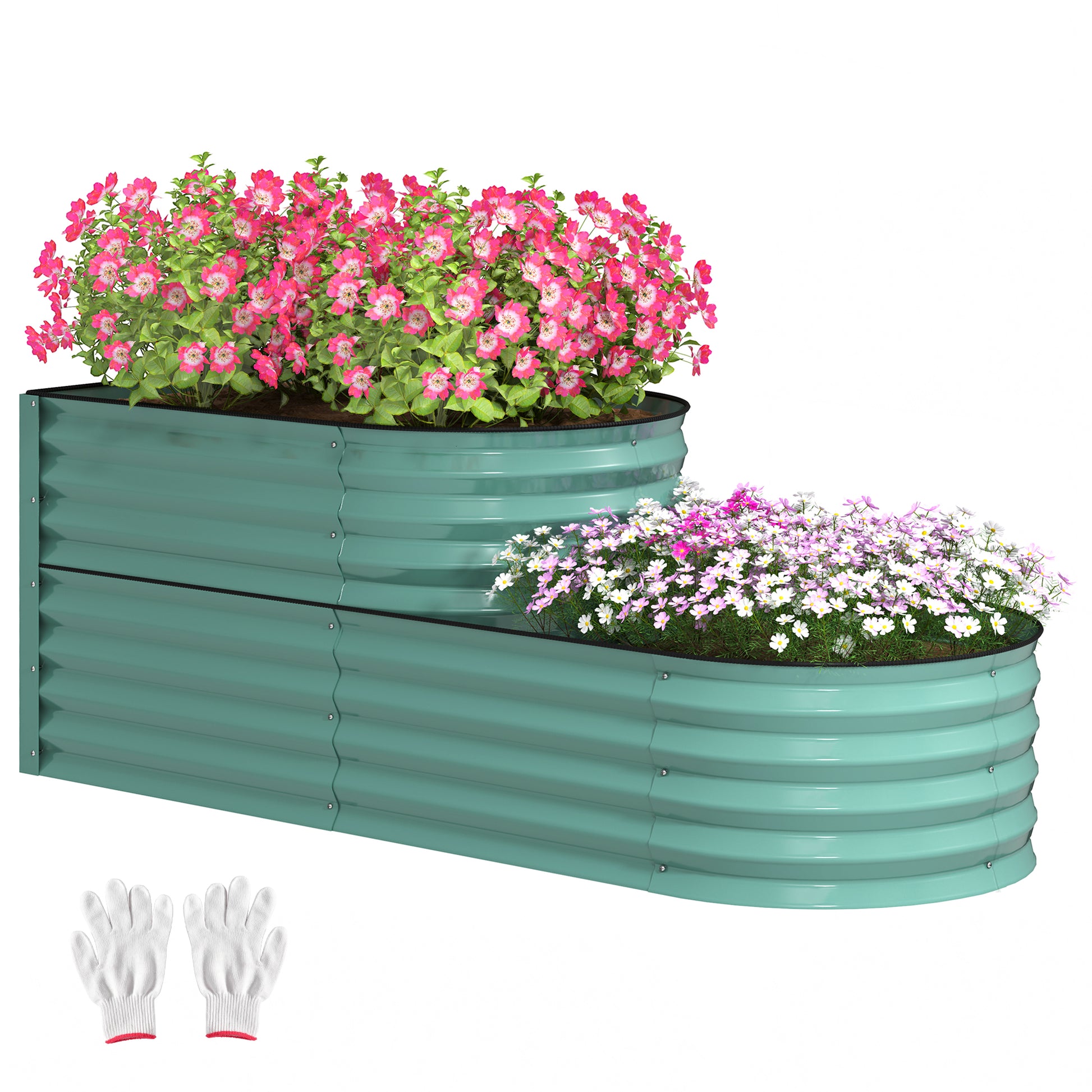 Two-Tier Galvanised Steel Garden Planter