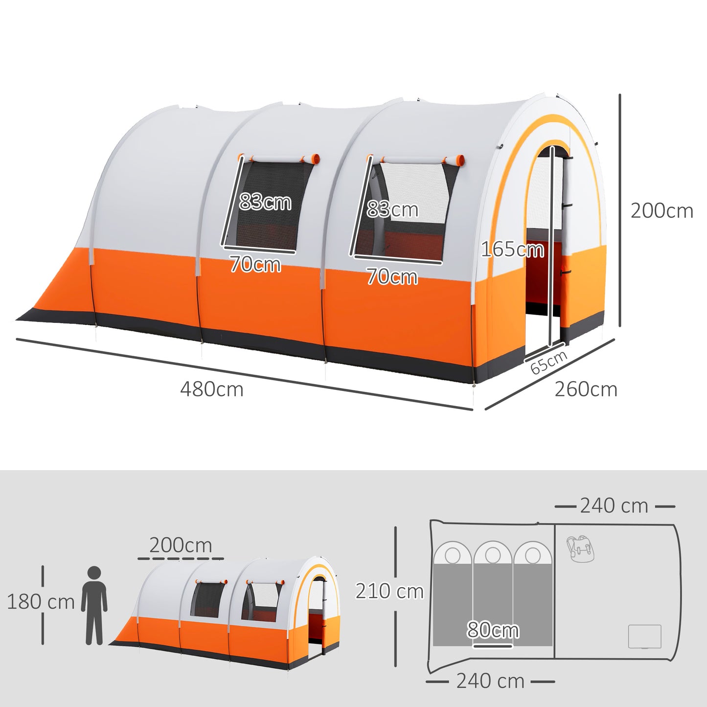 3000mm Waterproof Camping Tent