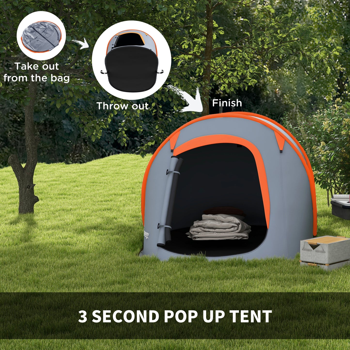Two-Man Pop-Up Dome Tent, with Accessories