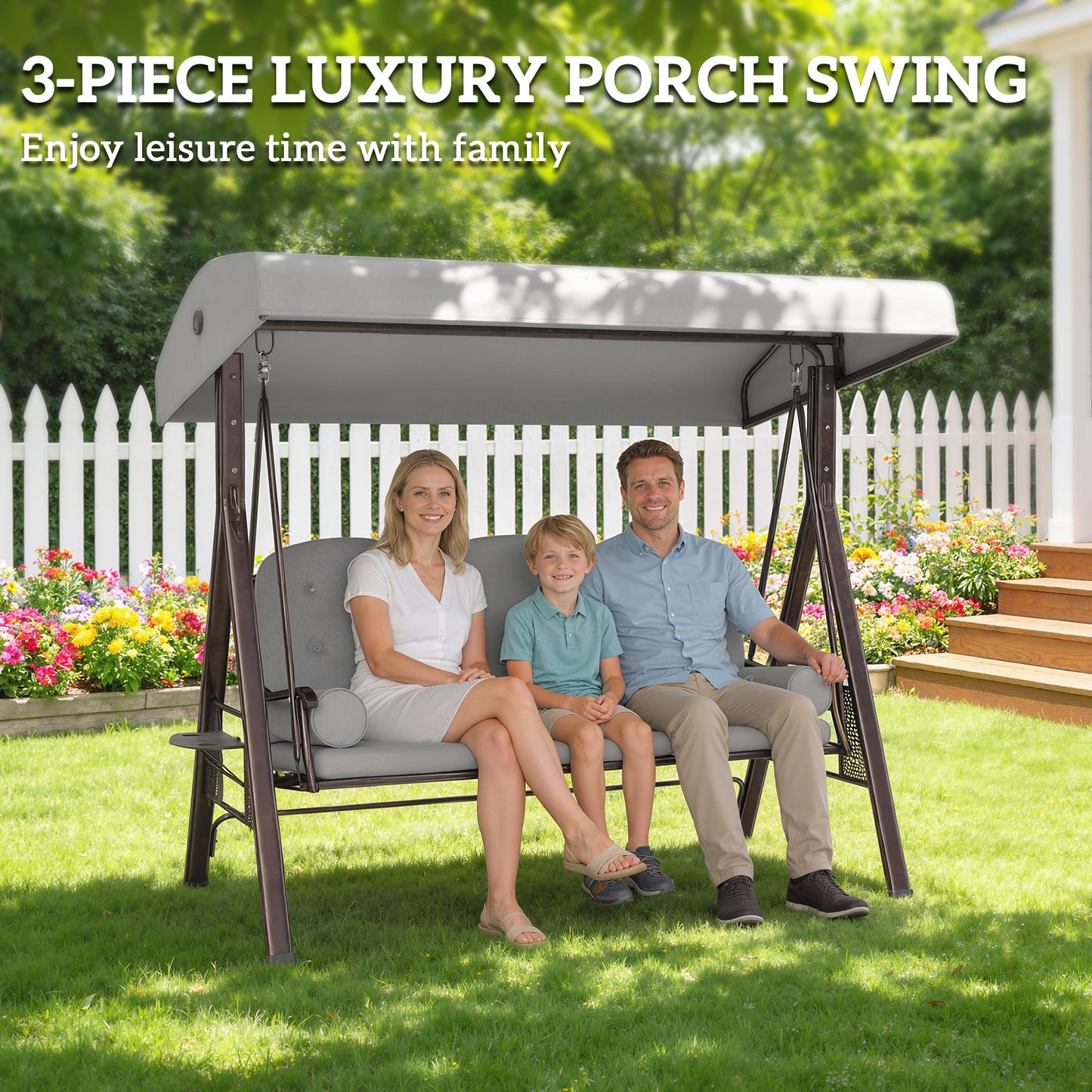 3 Seater Canopy Swing Chair
