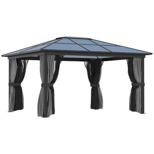 3.6 x 4m Hardtop Gazebo Canopy with Polycarbonate Roof (1)
