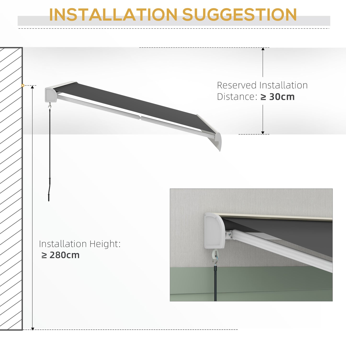 4 x 3(m) Electric Retractable Awning with Remote Controller