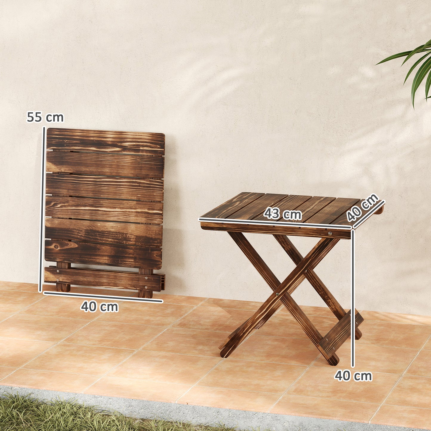Fir Wood Folding Coffee Table