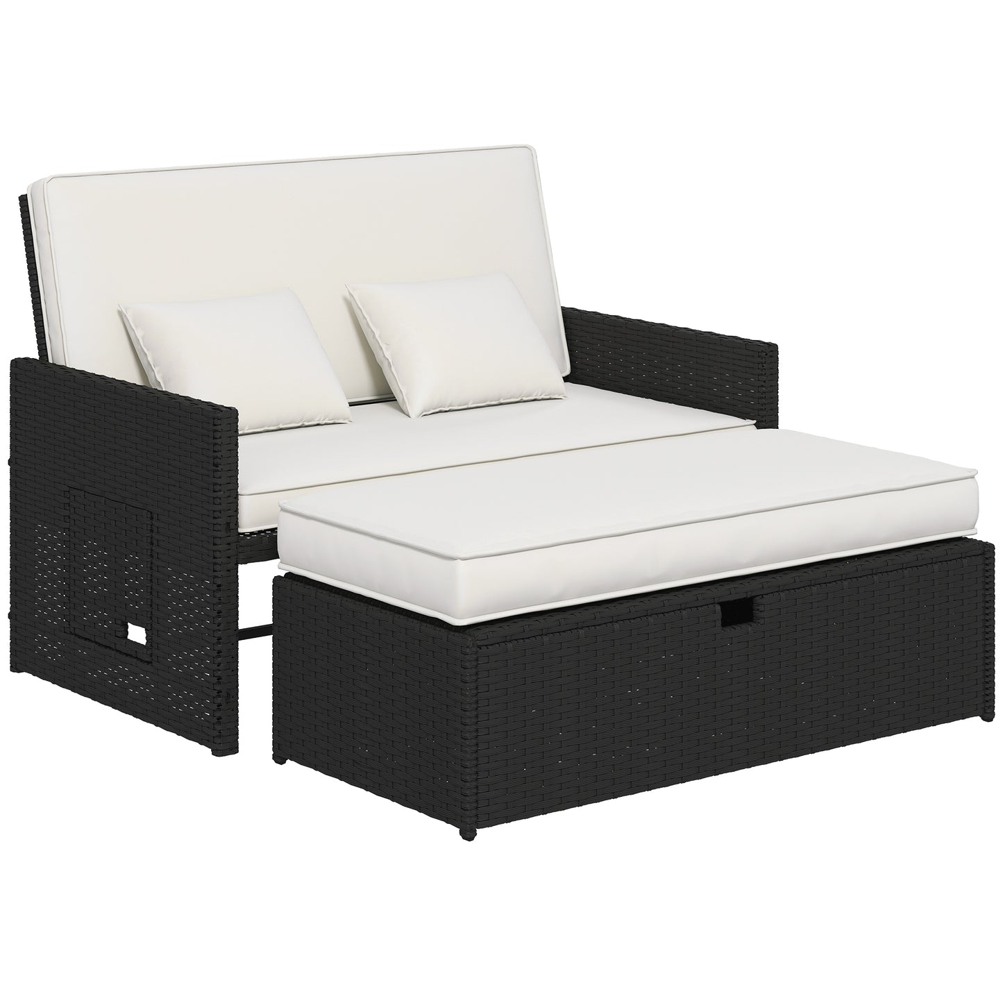 Rattan Garden Daybed, Double Sun Lounger
