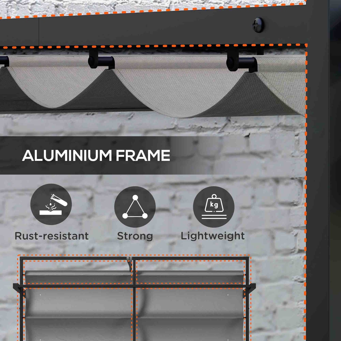 3 x 4m Retractable Pergola