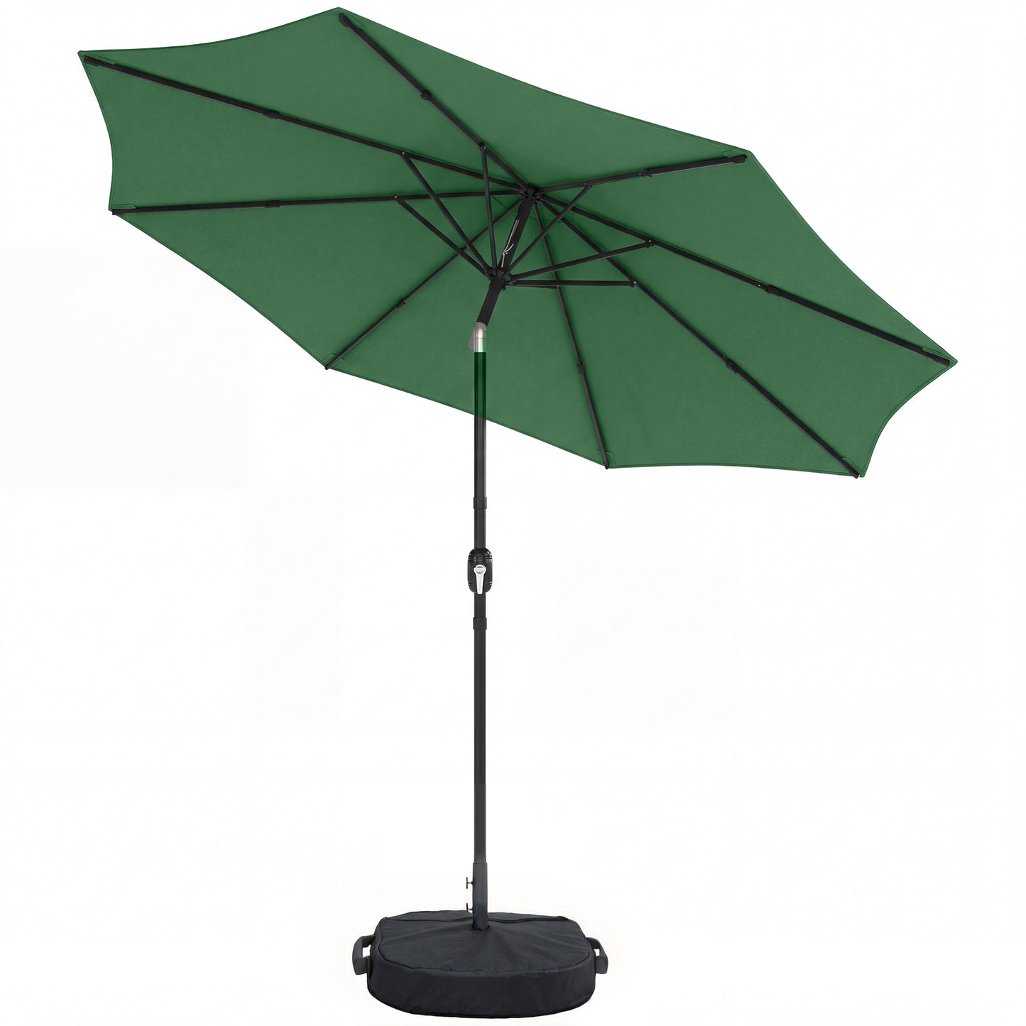 2.7 m Garden Parasol Umbrella with Cross Base and Sandbag