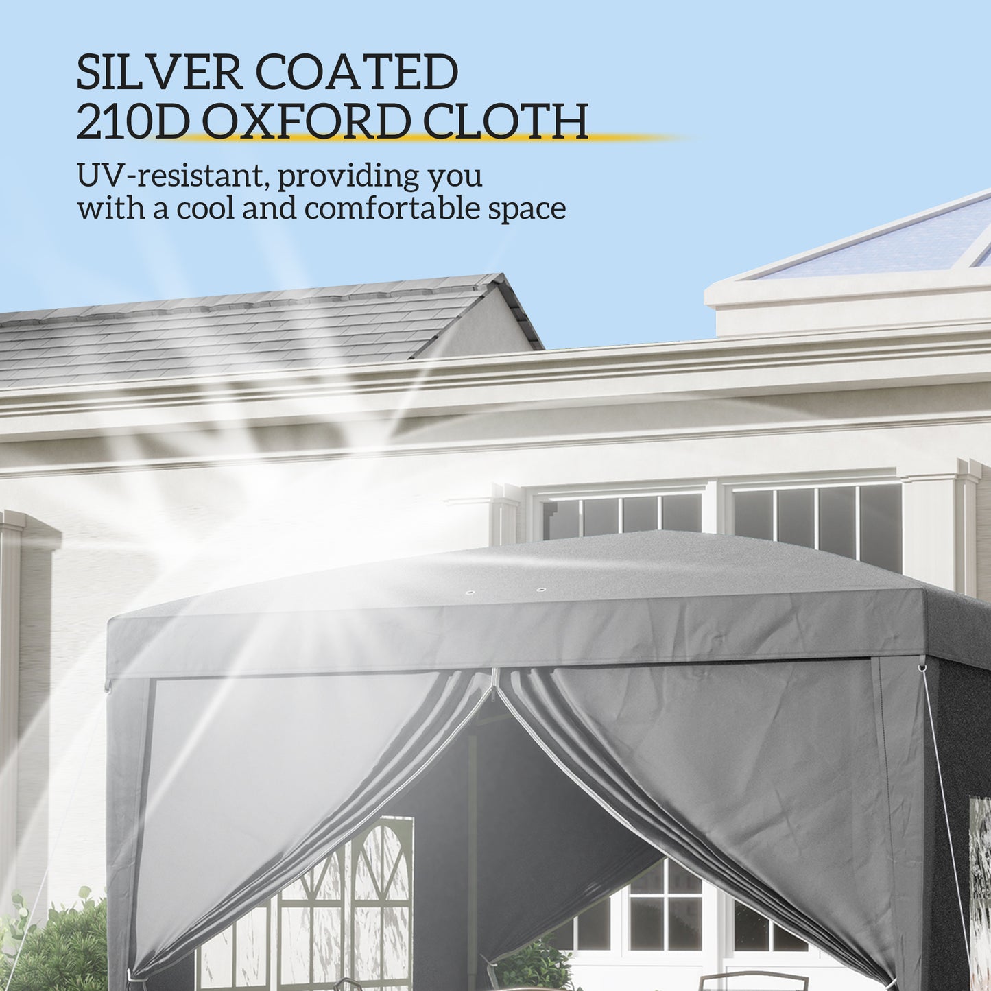 3 x 3 m Garden Pop Up Gazebo, Wedding Party Tent Marquee