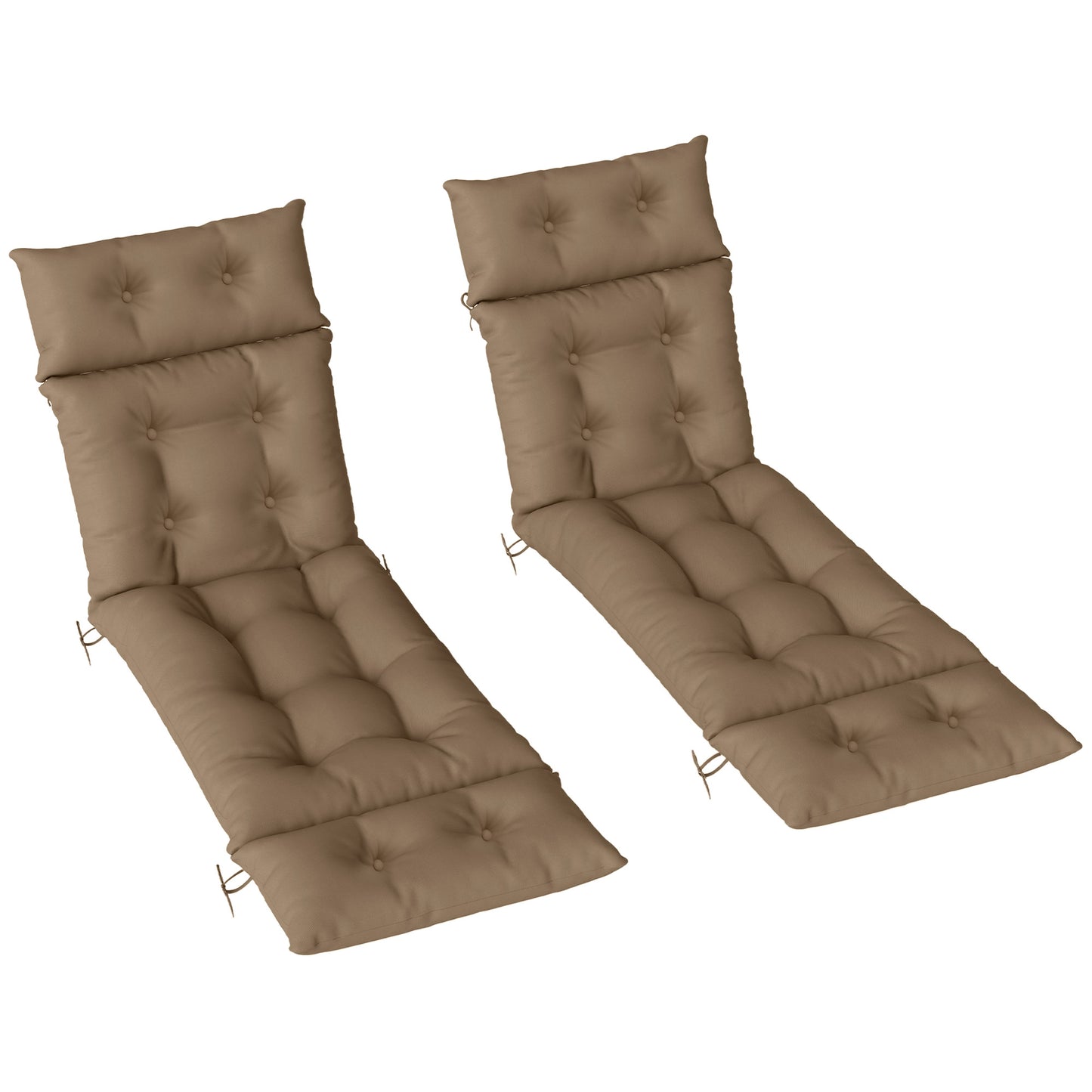 Set of Two 190 x 56cm Sun Lounger Cushions