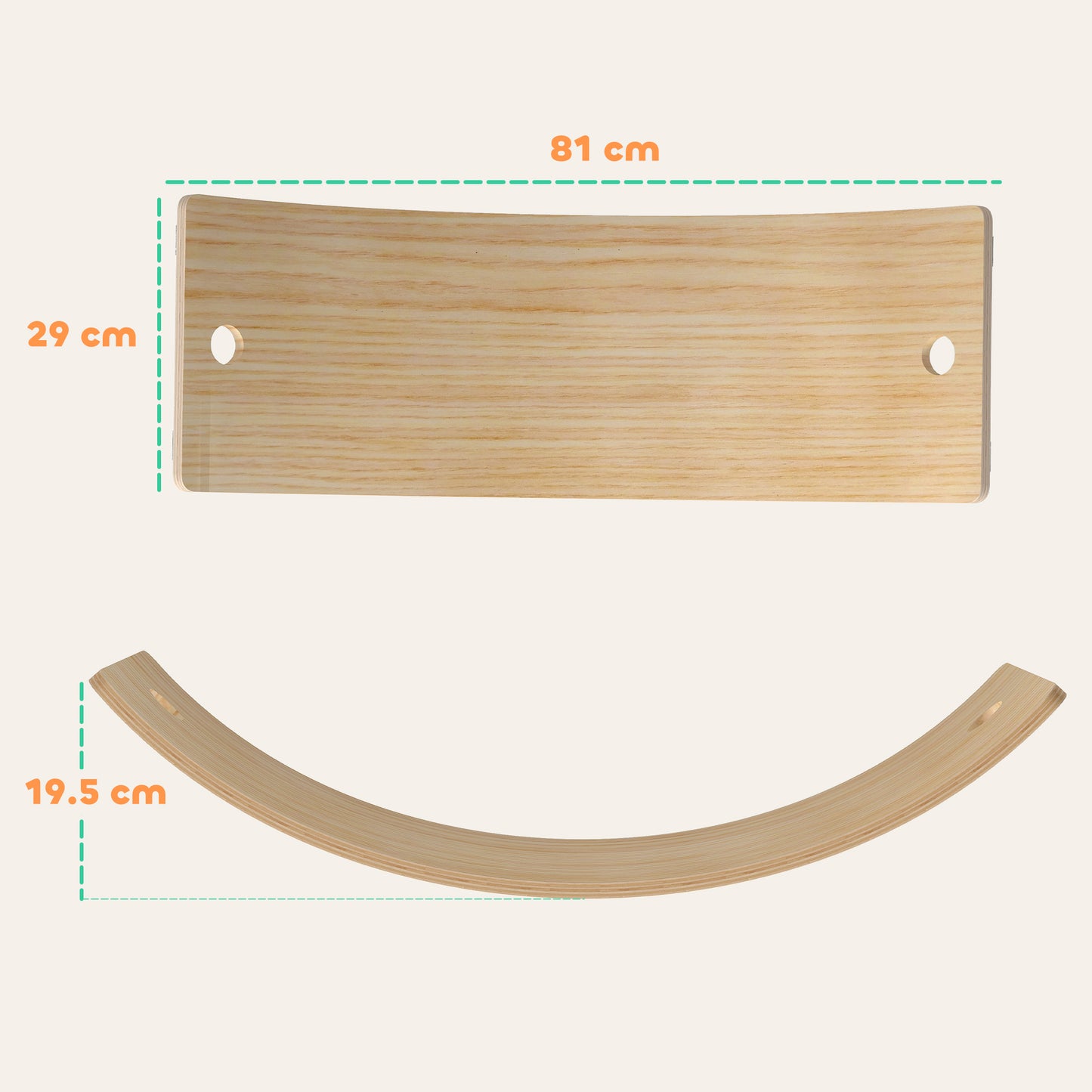 Kids Wooden Balance Board with Rope
