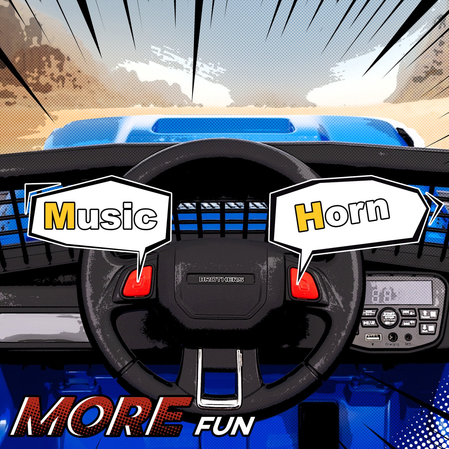 12V Battery Powered Kids Ride-On Car