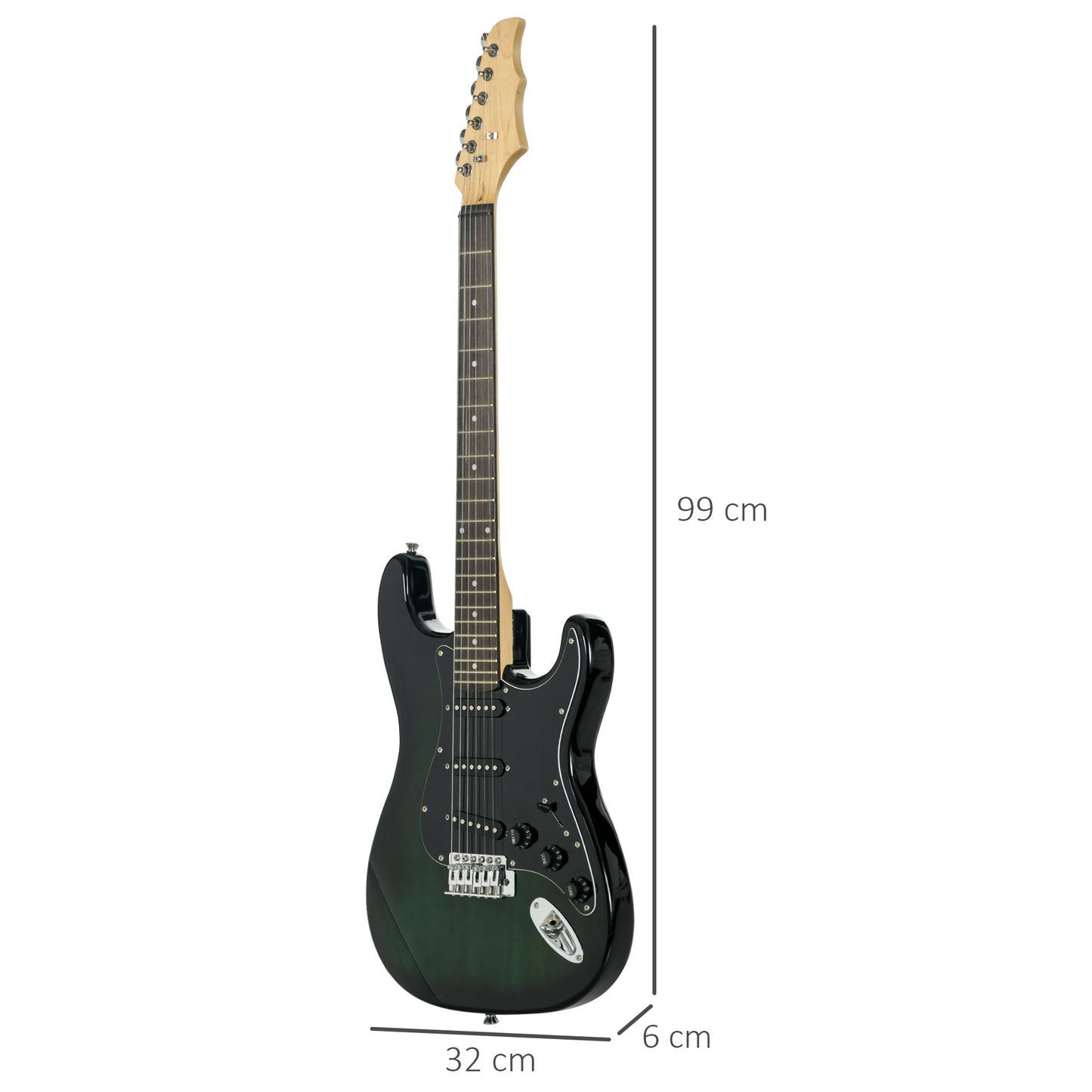 Six-String Electric Guitar, with 15W Amplifier, Digital Turner