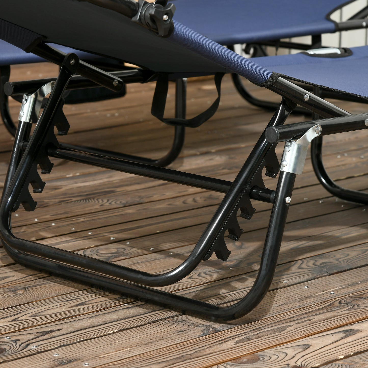 Set of Two Folding Sun Loungers