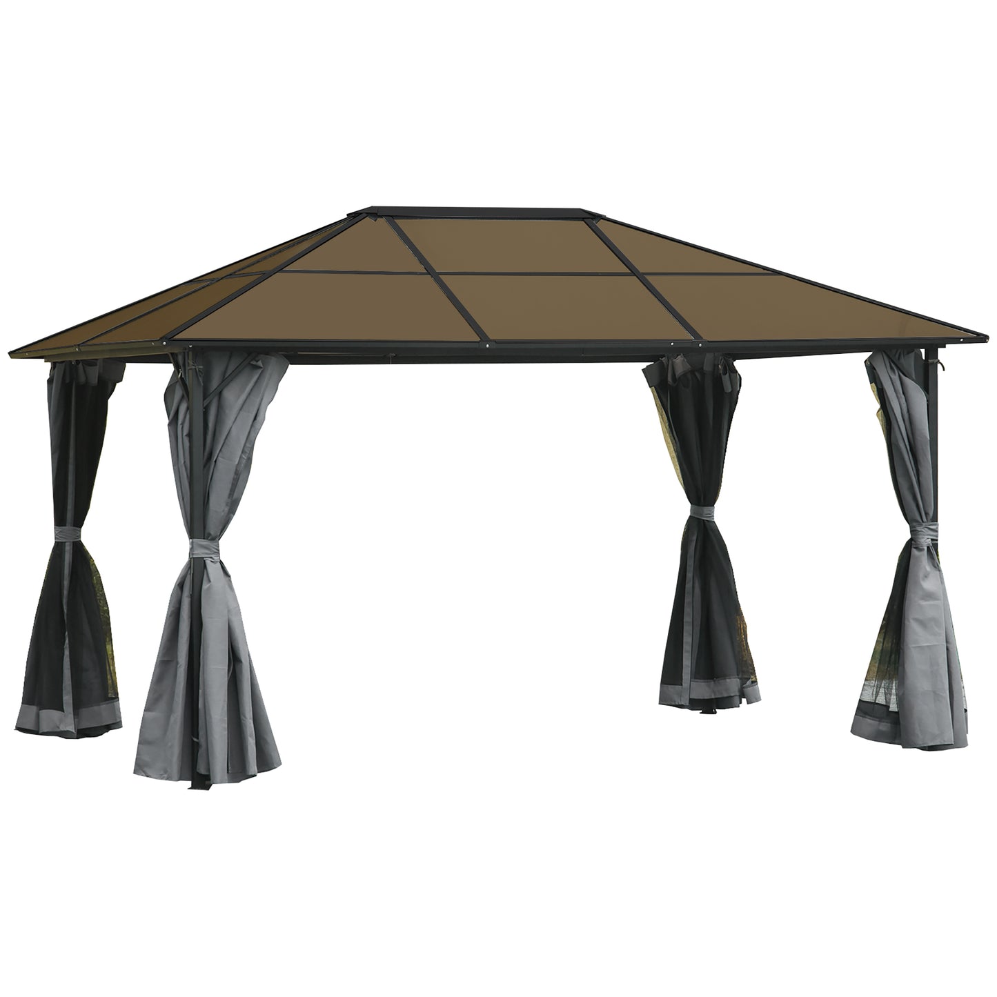 3 x 4m Hardtop Gazebo Canopy with Polycarbonate Roof